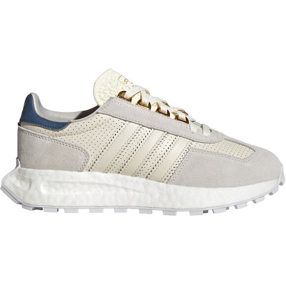 Adidas Retropy E5 Off-White Grey Blue Metallic Gold Sneakers Women's Size 8.5 - Picture 1 of 1